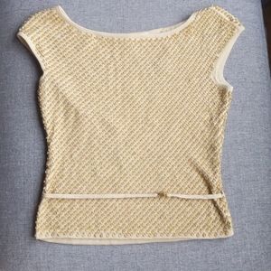 Escada top with leather sequins